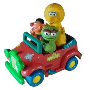 Vintage Illco Sesame Street Wobbly Jalopy 1988 Works Wind-up Car